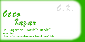 otto kazar business card